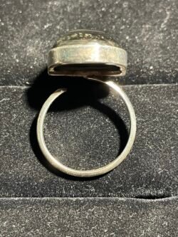 Bague Argent en Obsidienne Œil Céleste