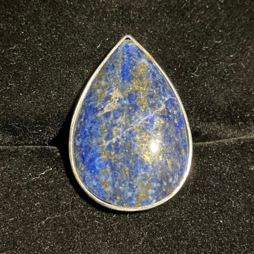 Bague Titane en Lapis Lazuli