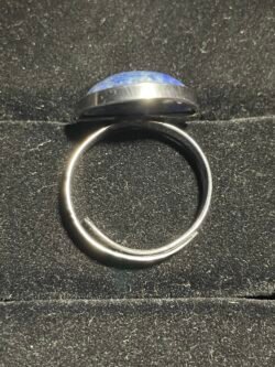 Bague Titane en Lapis Lazuli