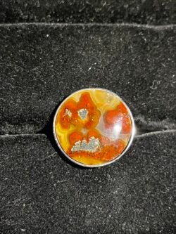 Bague Titane en Agate Mousse