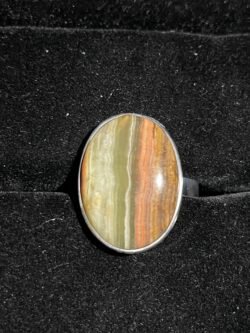 Bague Titane en Onyx Vert