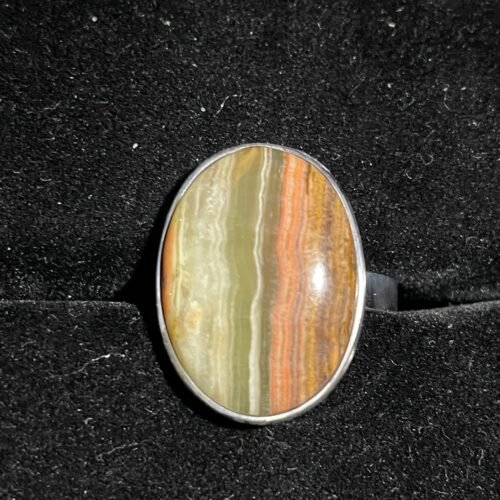 Bague Titane en Onyx Vert