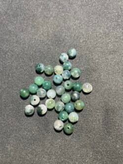 Perle 6 mm Agate Mousse d Indonésie