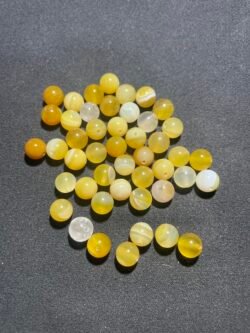 Perle 8 mm Agate Jaune d Inde
