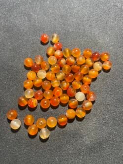 Perle 6 mm Agate rouge d Inde