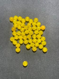 Perle 6 mm Agate jaune teinté d Inde