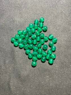 Perle 6 mm Agate Verte Teinté d Inde
