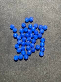 Perle 6 mm Agate Bleu Teinté d Inde