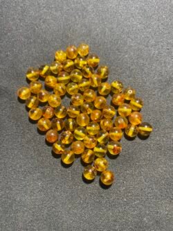 Perle 6 mm Ambre Jaune Orange de la Baltique