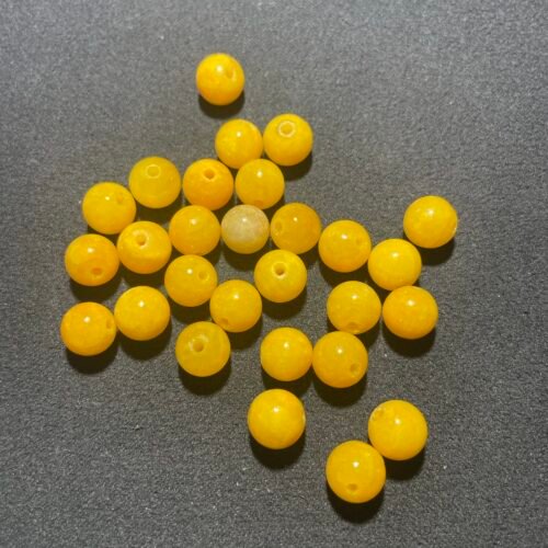 Perle 8 mm Calcite Jaune du Brésil