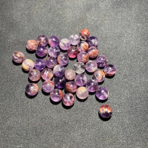 Perle 8 mm Cacoxénite (Super Seven) du Brésil