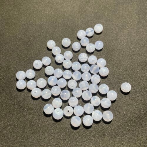 Perle 6 mm Calcédoine Bleu de Namibie