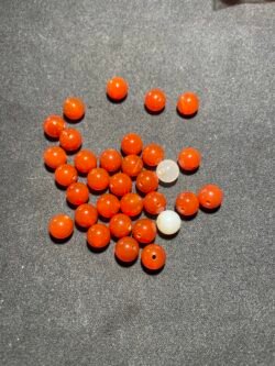 Perle 8 mm Cornaline Rouge du Brésil