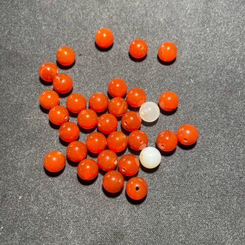 Perle 8 mm Cornaline Rouge du Brésil