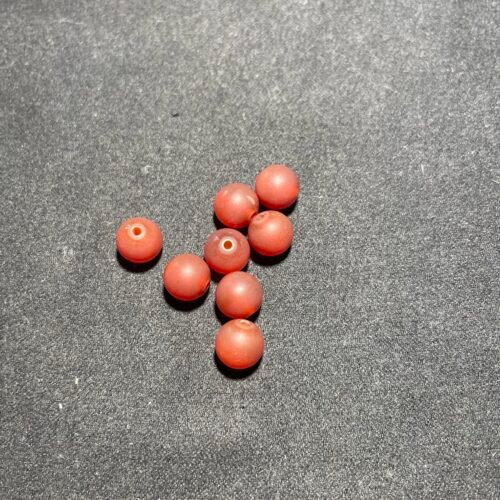 Perle 8 mm Cornaline Rouge Mat du Brésil