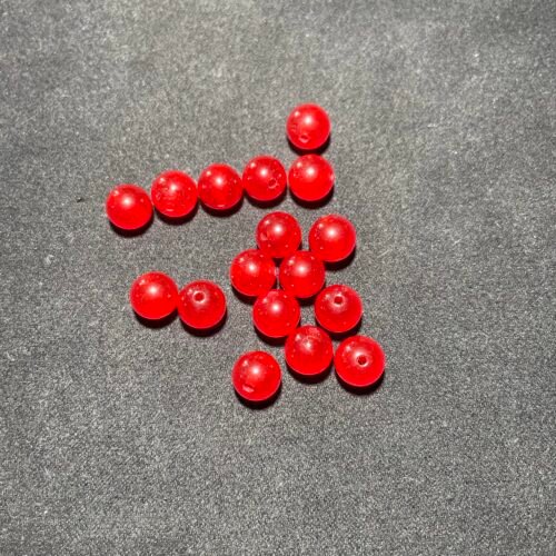Perle 8 mm Cornaline Rouge Chauffée du Brésil