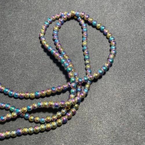 Perle 4 mm Hématite Irisée du Brésil