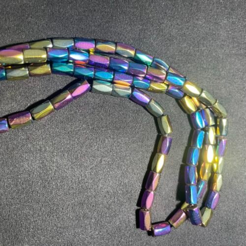 Perle Tube 8/5 mm Hématite Irisée du Brésil