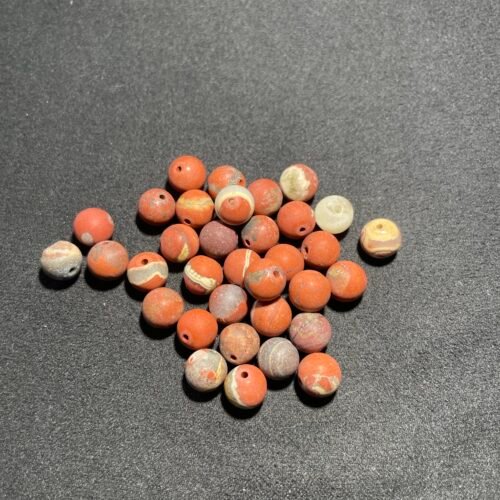 Perle 8 mm Jaspe Rouge Mat du Brésil