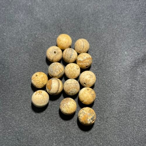 Perle 10 mm Jaspe Paysage d Inde