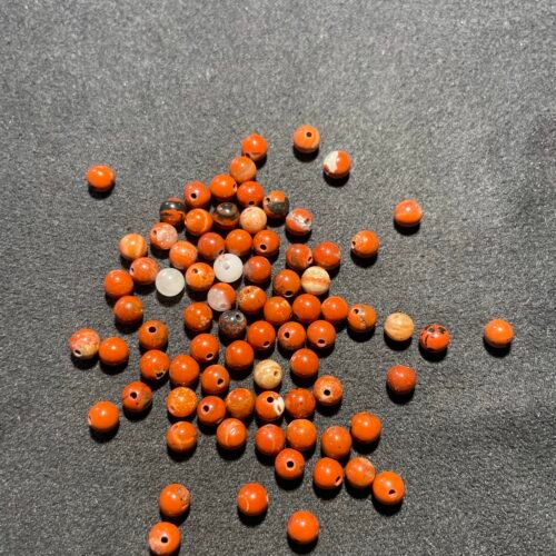 Perle 4 mm Jaspe Rouge du Brésil