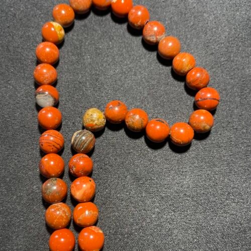 Perle 8 mm Jaspe Rouge du Brésil