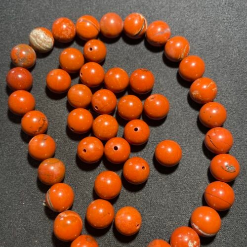 Perle 10 mm Jaspe Rouge du Brésil