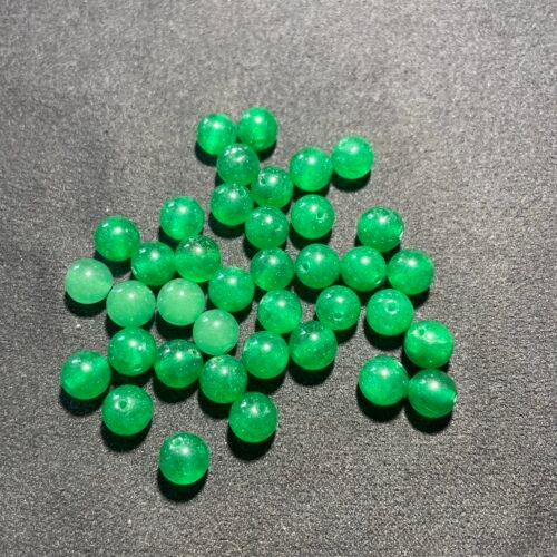 Perle 8 mm Jade Vert Foncé de Chine