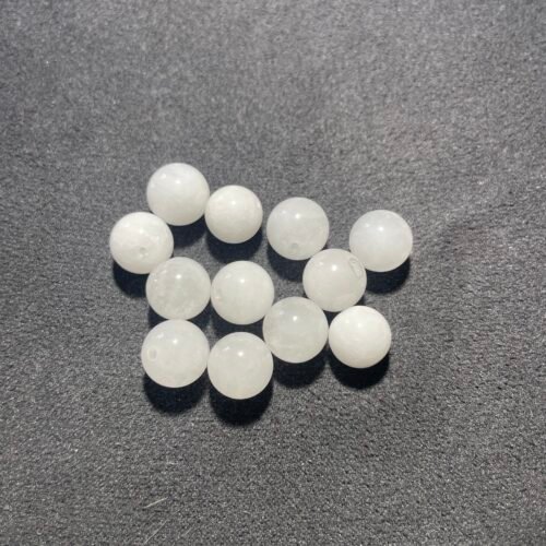 Perle 10 mm Jade Blanc de Chine