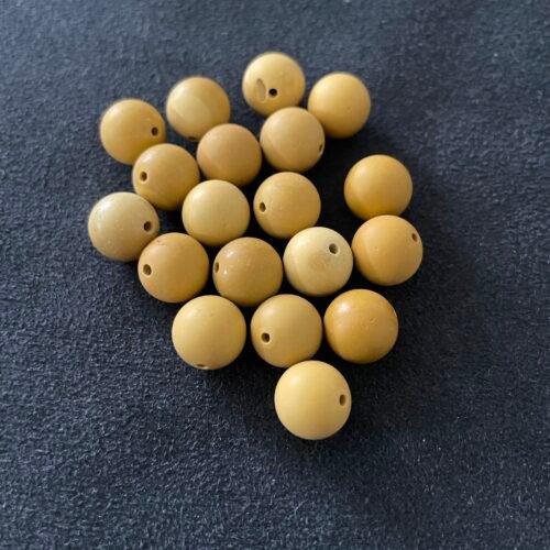 Perle 10 mm Mokaïte Jaune du Brésil