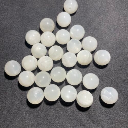 Perle 12 mm Pierre de Lune Blanche d Inde