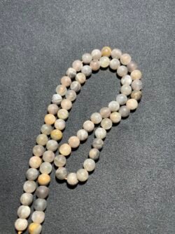 Perle 6 mm Pierre de Lune Noire Mat de Madagascar