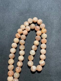 Perle 8 mm Pierre de Lune Rose d Inde