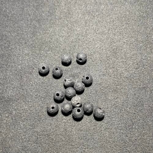 Perle 6 mm Pierre de Lave d Islande