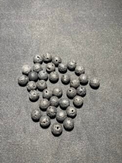 Perle 8 mm Pierre de Lave d Islande