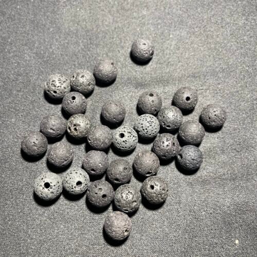 Perle 10 mm Pierre de Lave d Islande