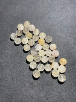 Perle 8 mm Quartz Rutile du Brésil