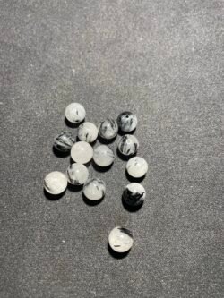 Perle 8 mm Quartz Tourmaline du Brésil