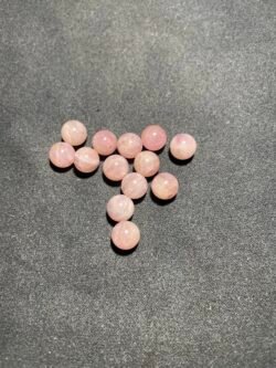 Perle 8 mm Quartz Rose de Madagascar