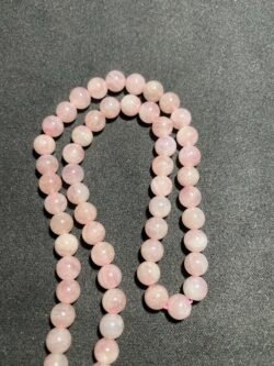 Perle 6 mm Quartz Rose de Madagascar