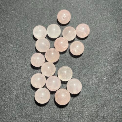 Perle 12 mm Quartz Rose du Brésil