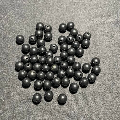 Perle  6 mm Shungite de Russie (Carélie)