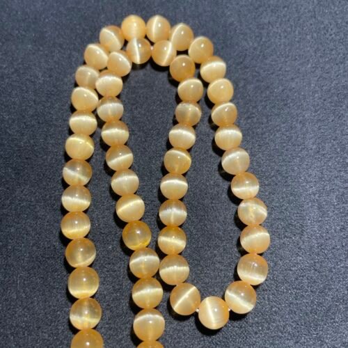 Perle 6 mm Sélénite Orange du Brésil