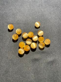 Perle 8 mm Sélénite Orange du Brésil