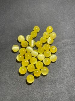 Perle 10 mm Sélénite Jaune du Brésil