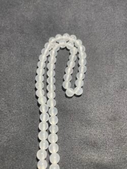 Perle 6 mm Sélénite Blanche du Mexique