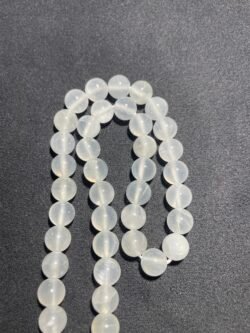 Perle 8 mm Sélénite Blanche du Mexique