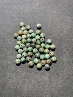 Perle 6 mm Turquoise Africaine