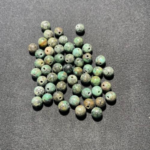 Perle 6 mm Turquoise Africaine