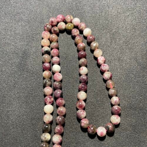 Perle 6 mm Tourmaline Rose Rubellite de Madagascar